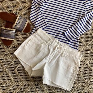 Old Navy White Denim Cutoff Shorts